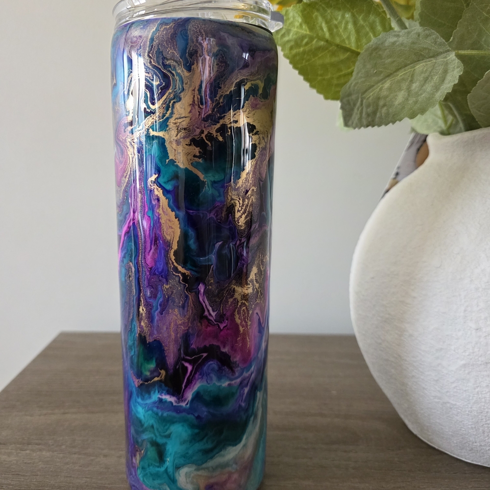 Abstract Swirl Tumbler - Multicolor